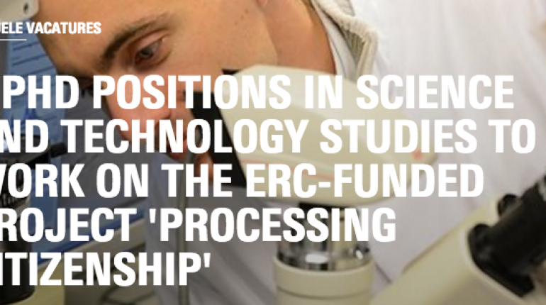 University of Twente is hiring two PhDs in Science and Technology Studies (STS)